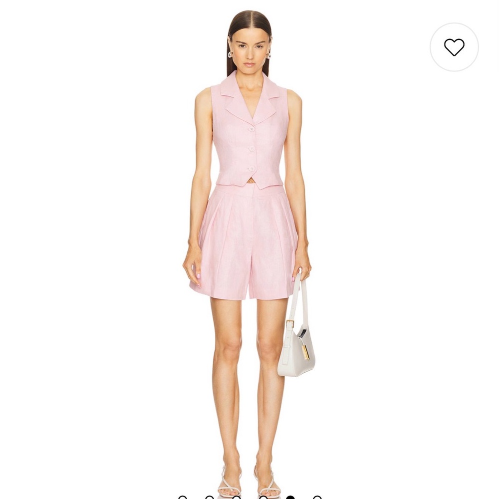 REVOLVE x L'Academie Pink Vest and Shorts Set